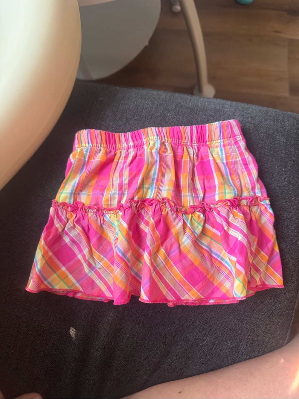 Carter's Pink Plaid Ruffled Skirt